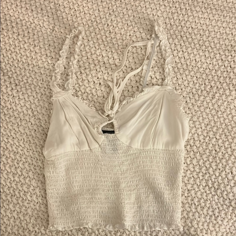 Forever 21 Cream Ruched Camisole
